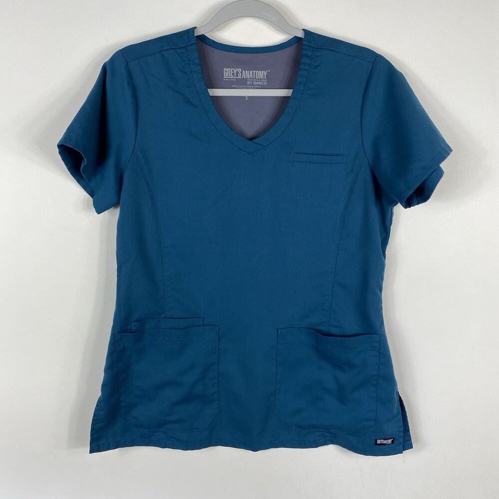 Grey's Anatomy Scrub Top Women's Small V-Neck Short Sleeve 41460